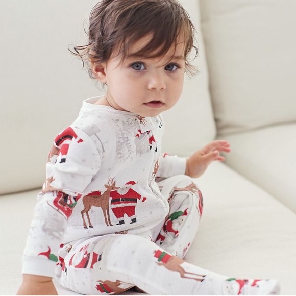 Pottery Barn Heritage Organic Cotton Footed Pajamas Size 0-3 mo! FREE GIFT WRAP! - Picture 2 of 6